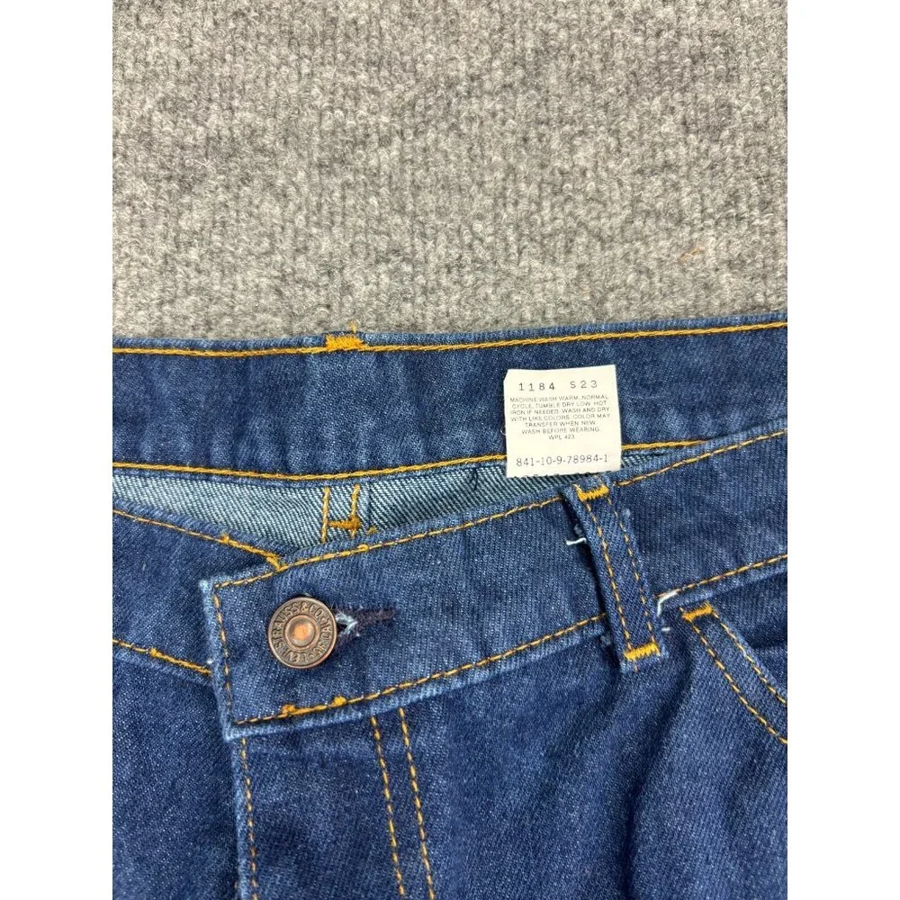 Vintage Levi's 841 Orange Tab Jeans Men's W40 x L30‎ Dark Blue 70s Work Pant